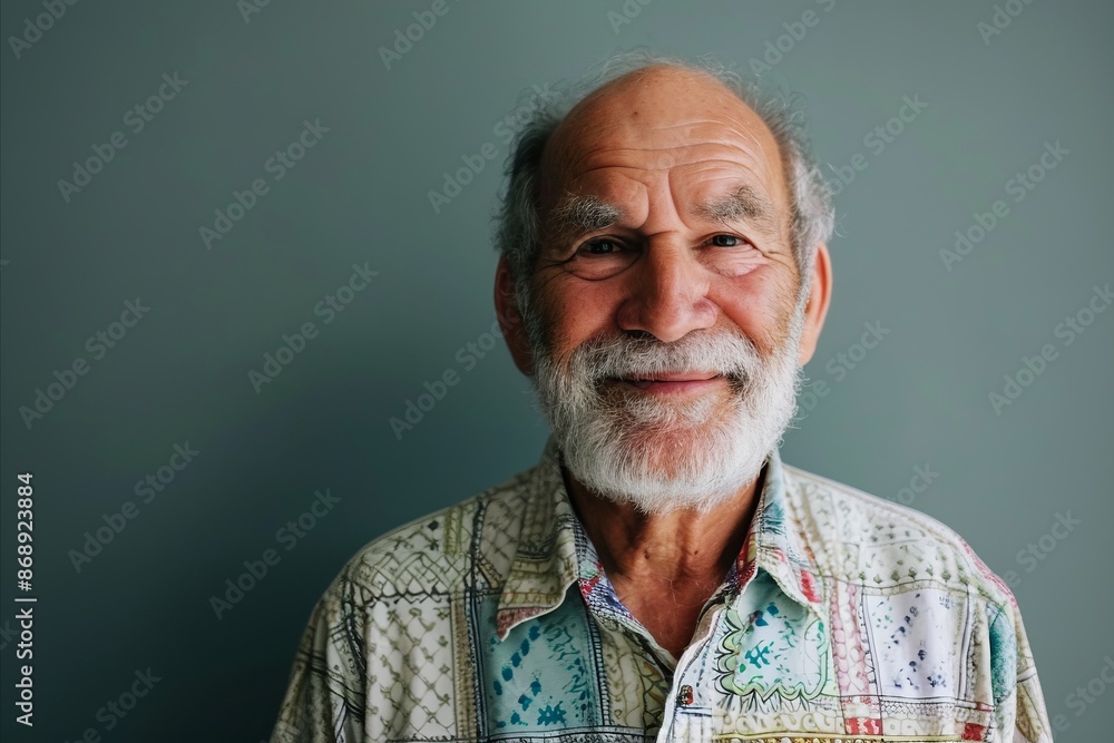 Portrait of a happy senior man with white beard and mustache. Portrait of a happy senior man with white beard and mustache.