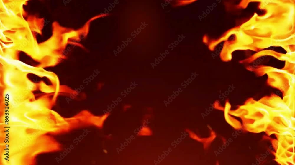 Blazing Fire on Both Sides - Perfect for Video Intros and Fire Assets Blazing Fire on Both Sides - Perfect for Video Intros and Fire Assets