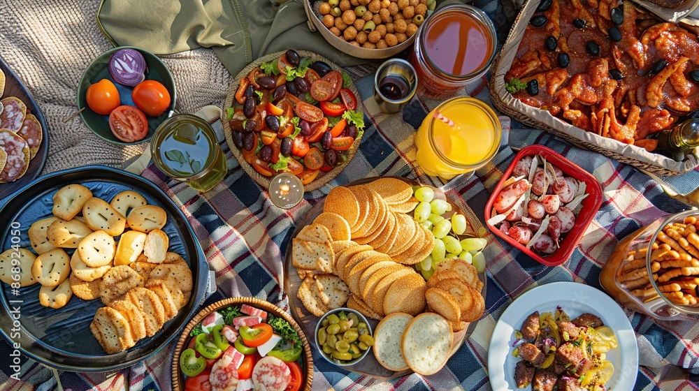 Fototapeta premium Picnic Basket Full of Delights