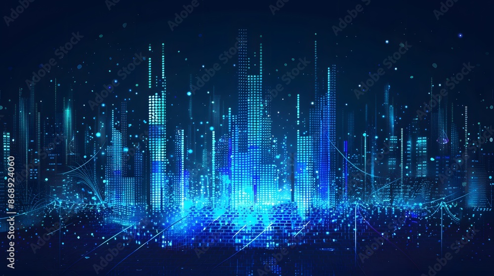 audio chart on blue background audio chart on blue background