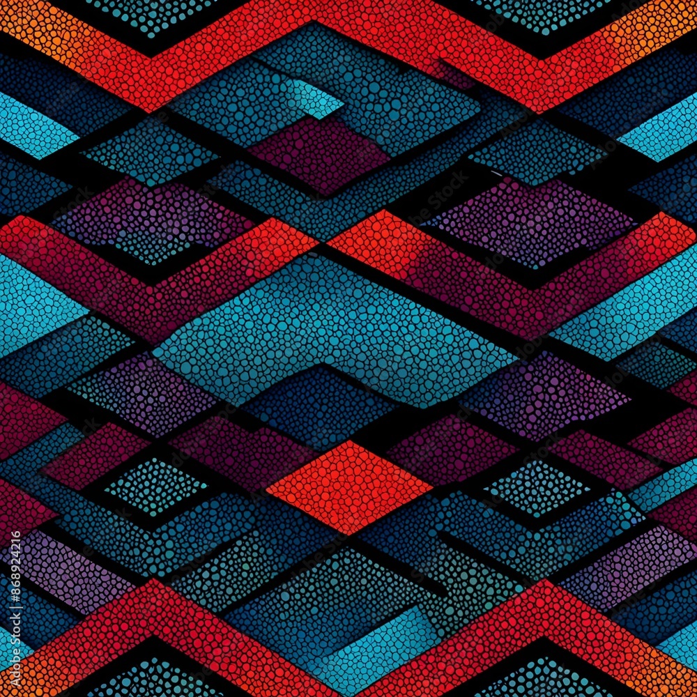 Vibrant Symmetry: A Geometric Abstract Pattern Vibrant Symmetry: A Geometric Abstract Pattern