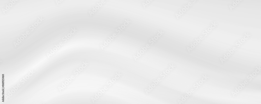 Obraz premium Smooth grey wave background. Subtle silver curve lines texture. Abstract gray template for graphic design, medical, tech, cosmetic wallpaper, poster, flyer, brochure. Vector wide gris pattern