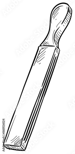 nail emery board handdrawn illustration