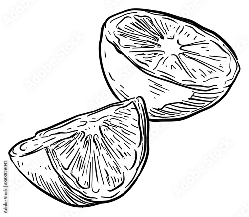 orange fruit handdrawn illustration
