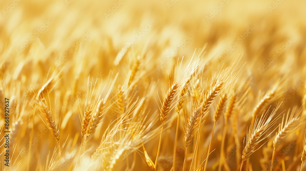 Fototapeta premium Close-up shot of a field of wheat.