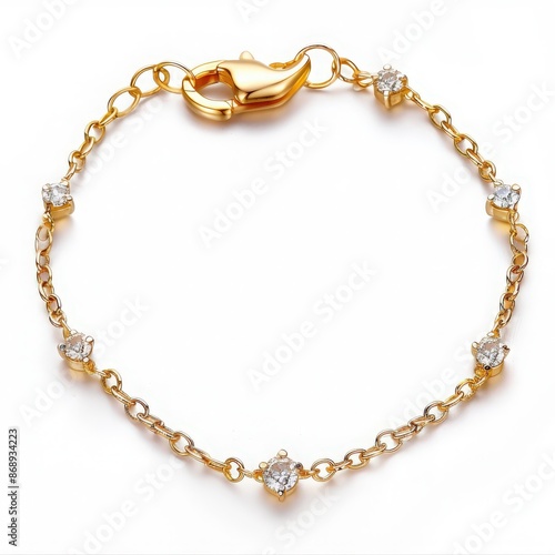 Wallpaper Mural Elegant gold bracelet with diamond accents, delicate design with a secure clasp, perfect for any occasion or gift. Torontodigital.ca