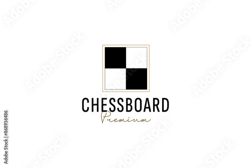 chess logo vector icon illustration