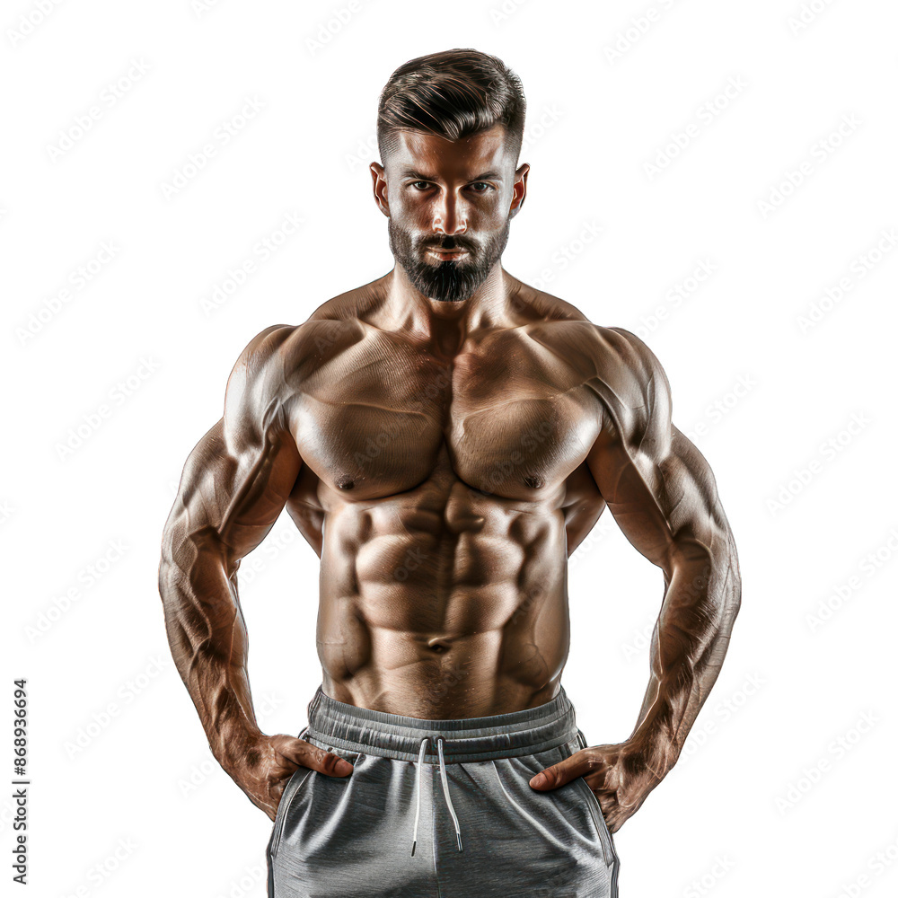 gym man in the studio isolated on a White Background gym man in the studio isolated on a White Background