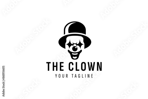 clown logo vector icon illustration