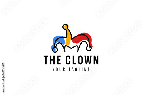 clown logo vector icon illustration