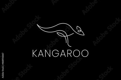 kangaroo logo vector icon illustration