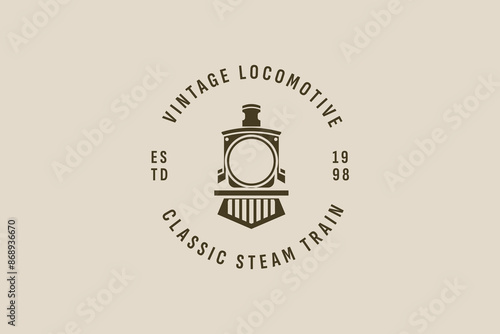 locomotive logo vector icon illustration
