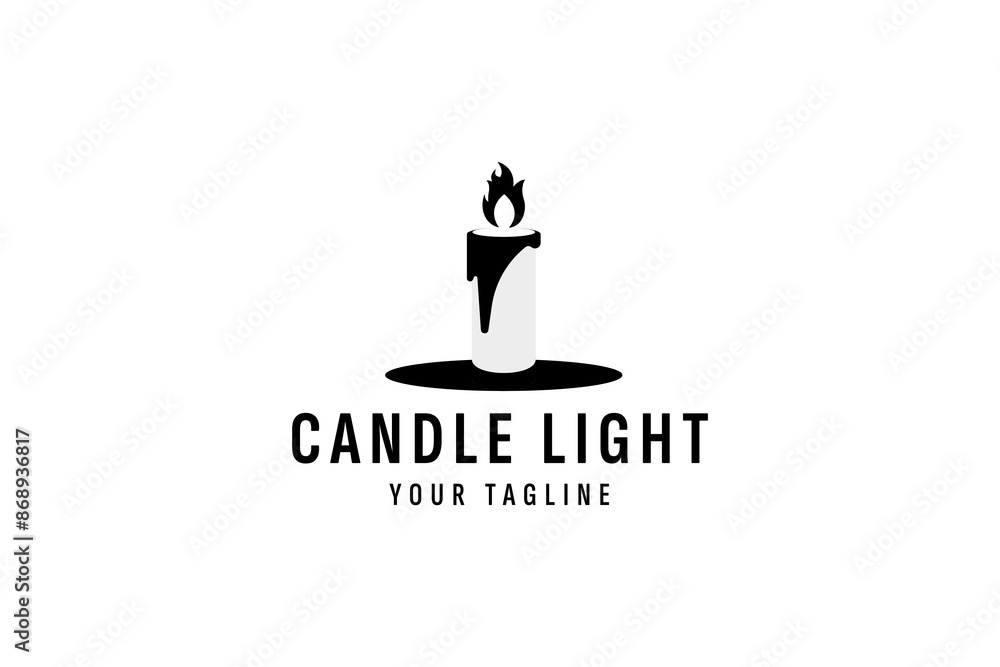 candle logo vector icon illustration candle logo vector icon illustration