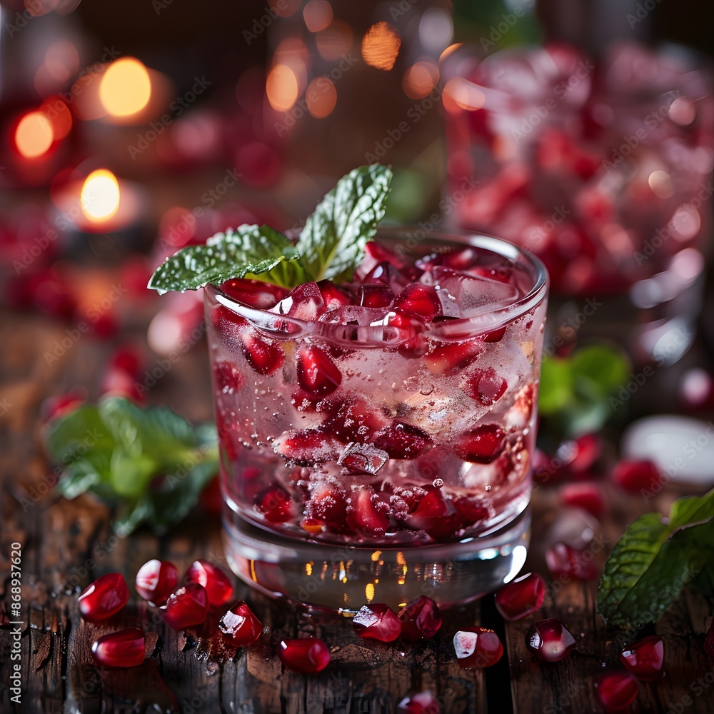 Sparkling Pomegranate Drink with Mint Sparkling Pomegranate Drink with Mint
