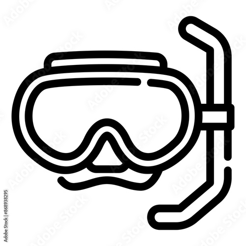diving mask Line Icon