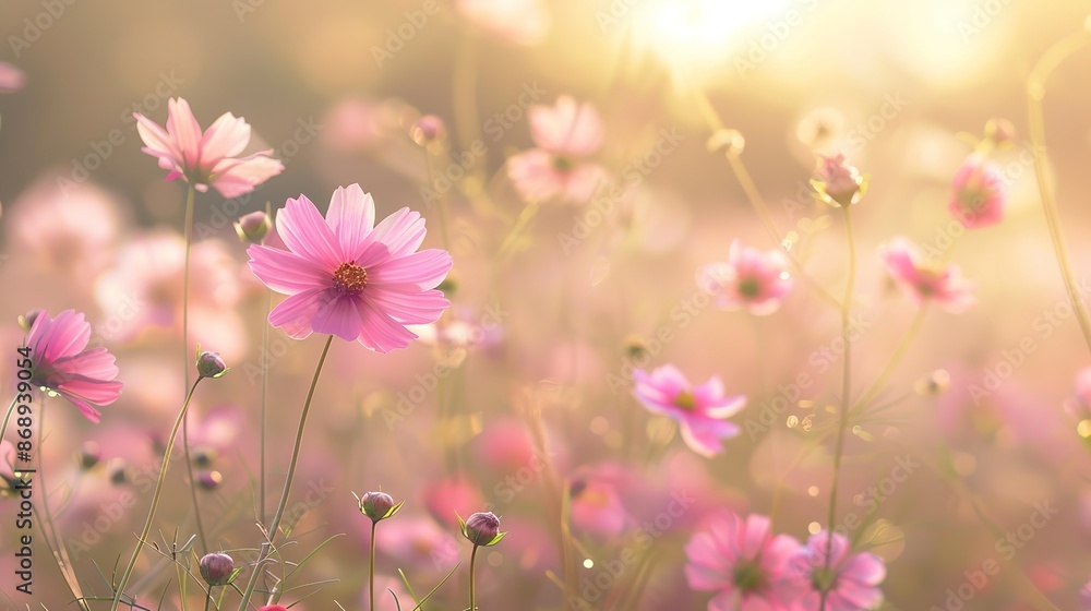 Field. Flower field. Cosmos flower in a field. background. Field. Flower field. Cosmos flower in a field. background.