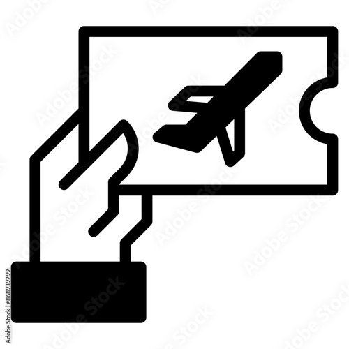 flight ticket icon for travel website