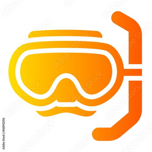 diving mask Gradient icon