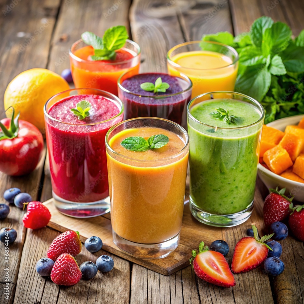 Healthy fruit and vegetable smoothies Healthy fruit and vegetable smoothies