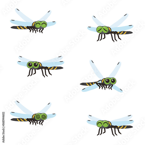 オニヤンマの表情セット