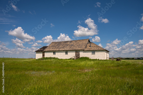 Abandoned community centre in the are of Garden Plain, north of Hanna, Alberta.