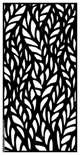 vector laser cutting partition, fence and facade motifs