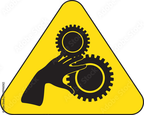 Keep all the guards in place industrial waring icon vector.eps