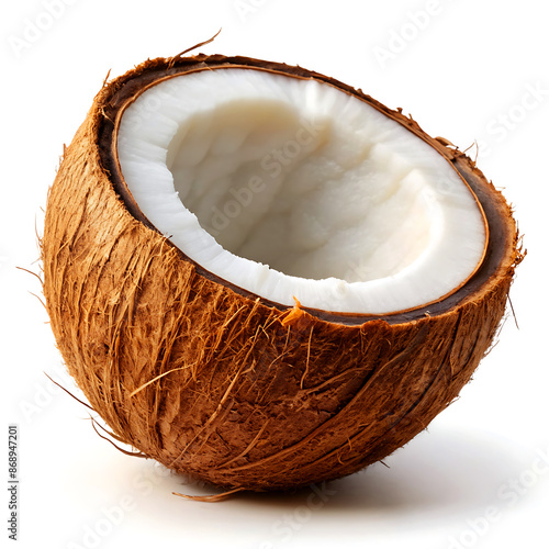 Coconut fruit isolated on white background.