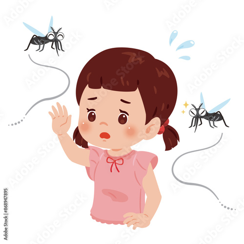 蚊に狙われる女の子