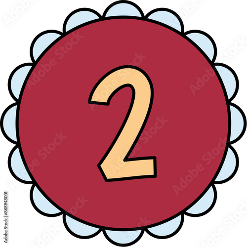 ransom note number cutout hand drawn decoration