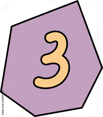 ransom note number cutout hand drawn decoration