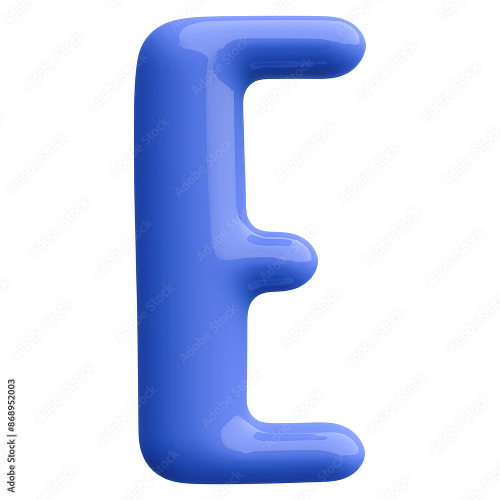 Blue 3D Bubble Font Letter E uppercase Blue 3D Bubble Font Letter E uppercase