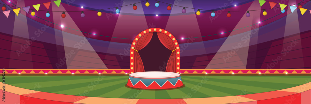 Cute and nice design of Circus and interior objects vector design