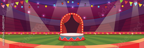 Obraz na płótnie Cute and nice design of Circus and interior objects vector design w salonie