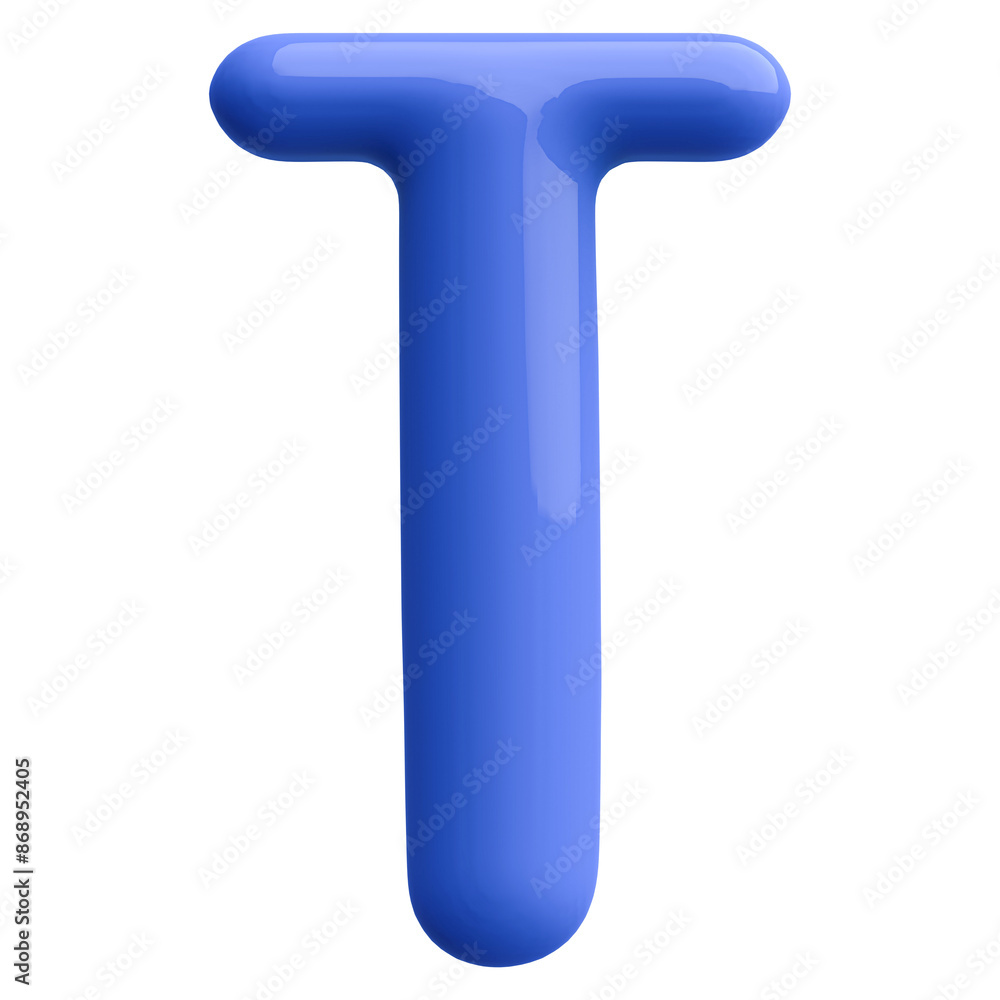 Blue 3D Bubble Font Letter T uppercase Blue 3D Bubble Font Letter T uppercase