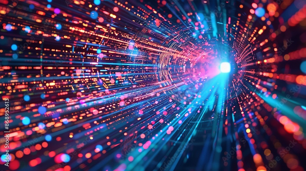 Obraz premium Abstract Tech Design: High-Speed Global Data Transfer