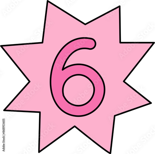 ransom note number cutout hand drawn decoration