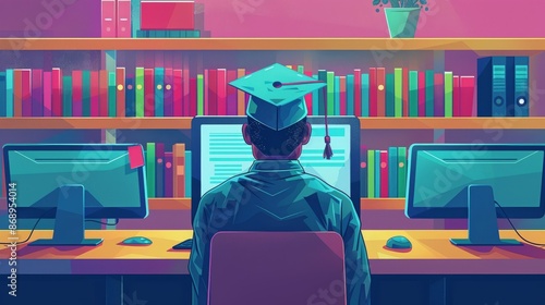 Online Education With the rise of online learning, platforms like Coursera, Udemy, and Khan Academy are thriving. These companies offer a wide range of courses Generative AI photo