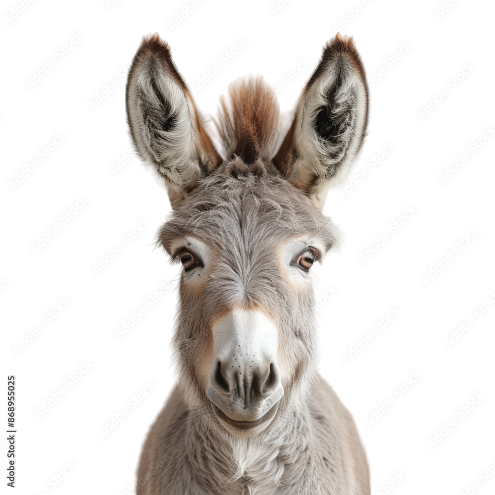 Fototapeta premium Adorable LongEared Donkey Posing
