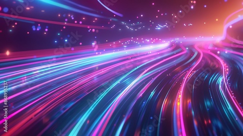 Abstract Technology Background  High-Speed Global Data Transfer