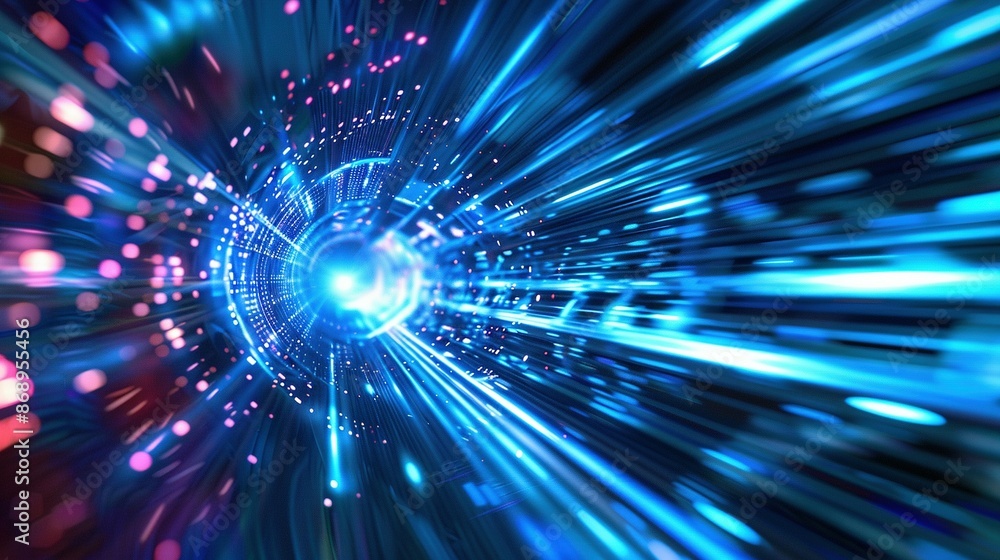 Obraz premium High-Speed Data Transfer Worldwide: Abstract Technology Background