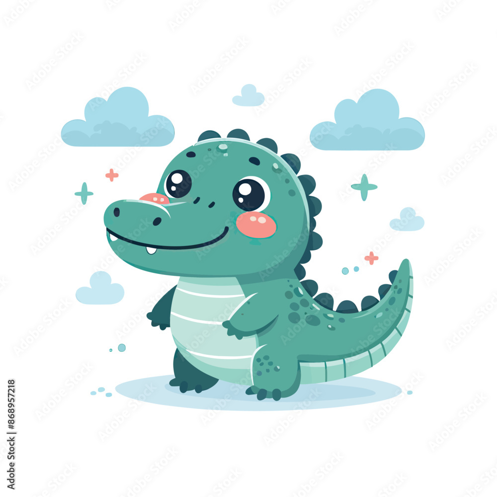 Fototapeta premium cute alligator vector Adobe Illustrator Artwork