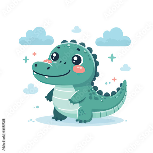  cute alligator vector Adobe Illustrator Artwork