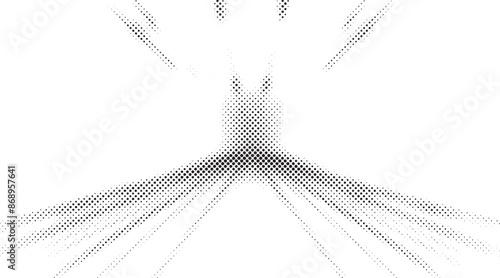 Halftone star burst effect background. Halftone light effect. glowing light burst. abstract grunge halftone dots background.