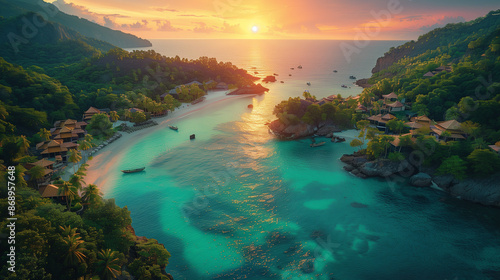 sunset over the sea