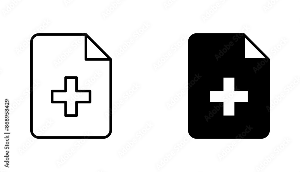 Add New Document Icon set. Perfect for File Management vector illustration on white background Add New Document Icon set. Perfect for File Management vector illustration on white background