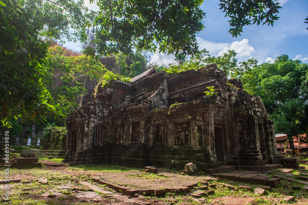 Wat Phu Stone Castle, an ancient site, a World Heritage Site, Champasak Province, Laos. Wat Phu Stone Castle, an ancient site, a World Heritage Site, Champasak Province, Laos.