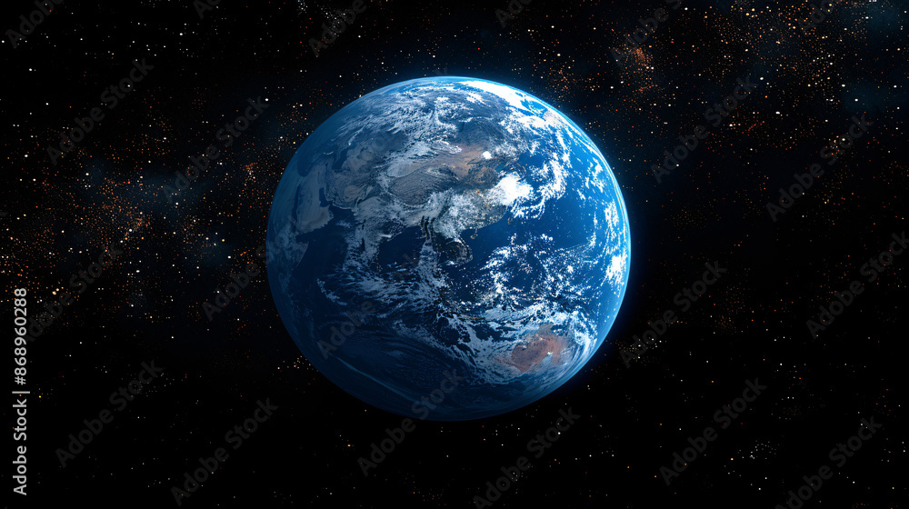 Obraz premium a photo of earth in the starry universe