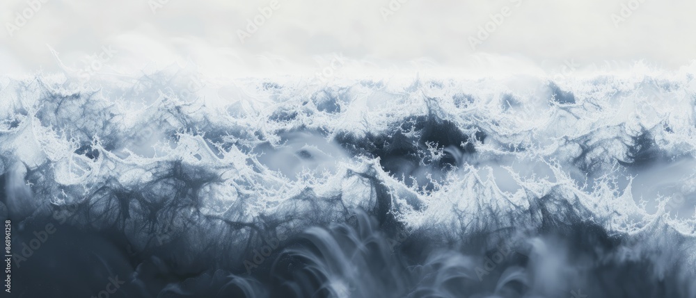 Panoramic close-up, high detail scan of fog cloud material, Generative AI Panoramic close-up, high detail scan of fog cloud material, Generative AI