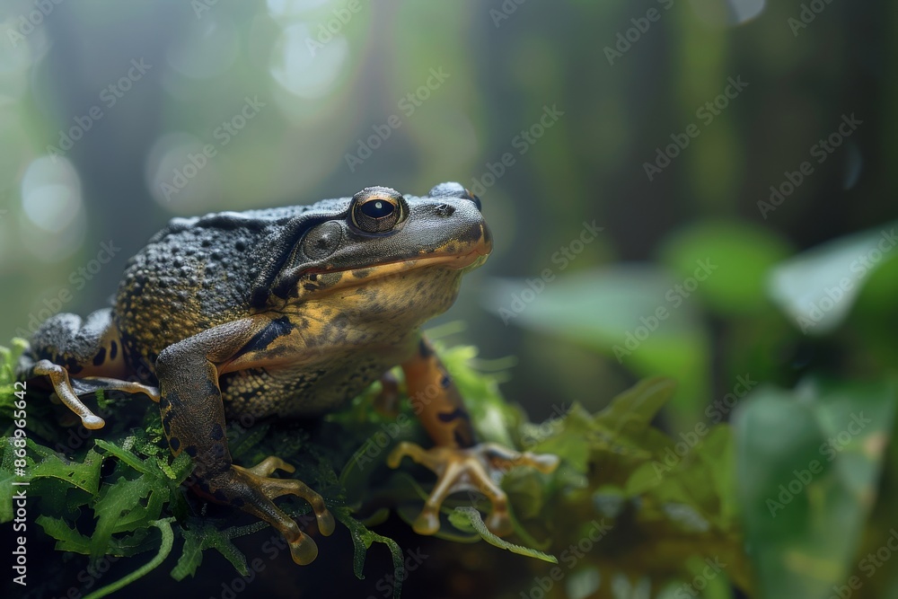 Obraz premium African Clawed Frog, Macro,Left side view